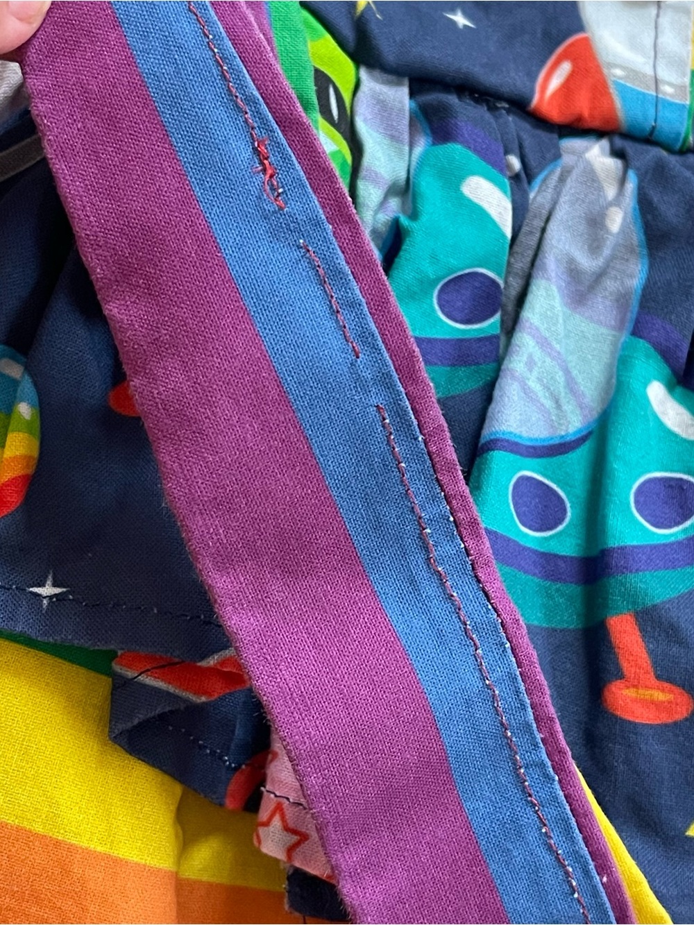 Dino Rawr Small Shop Rainbow Space Dinosaur Unicorn 12m Baby Dress - Picture 9 of 10